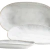 Servierplatten-Set, Steinzeug Frozen Weiß