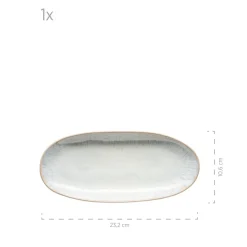 Servierplatten-Set, Steinzeug Frozen Weiß