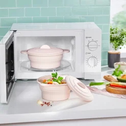 Silikon-Mikrowellen-Topf, faltbar 1300 ml