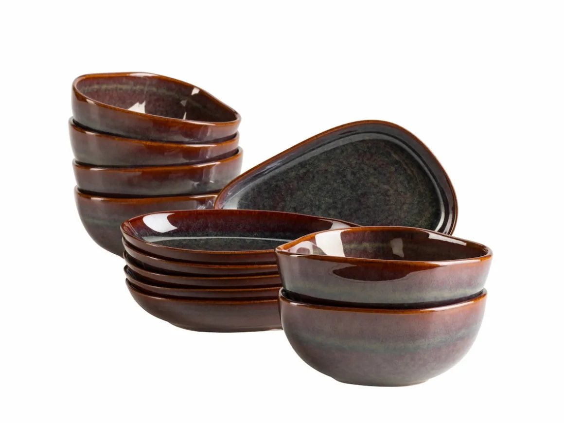 Snacking-Set, Steinzeug Cordelia Braun