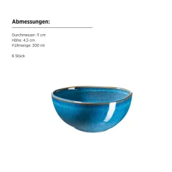 Snacking-Set, Steinzeug Cordelia Königsblau