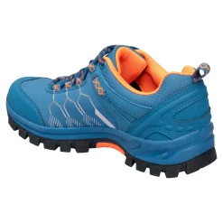 Softshell-Trekkingschuh unisex, wasserabweisend blau/orange