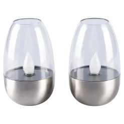 Solar-LED-Windlicht, 2 Stück 2 Stück