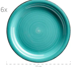 Speiseteller-Set, Steingut LUMACA Laguna