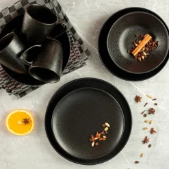 Speiseteller-Set, Steinzeug Essential