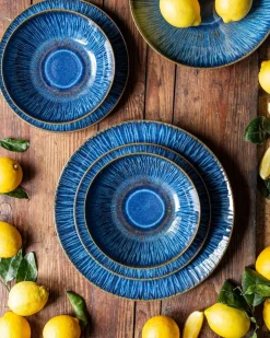 Speiseteller-Set, Steinzeug Eisfall