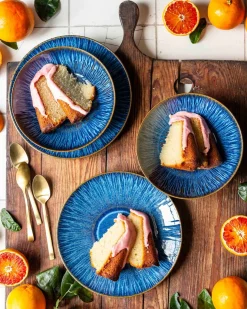 Speiseteller-Set, Steinzeug Eisfall