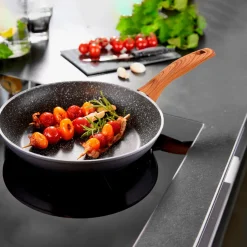 STONELINE Bratpfanne 28 cm | ohne Deckel - Holzoptik