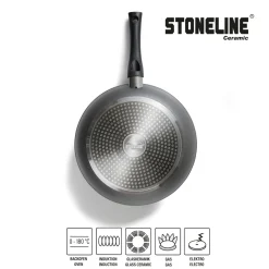 STONELINE CERAMIC Keramik Pfannen-Set 3-teilig 20/24/28 | ohne Deckel
