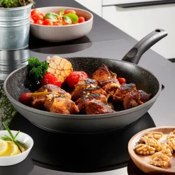 STONELINE CERAMIC Keramik Bratpfanne 24 cm | mit Deckel