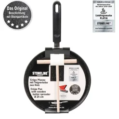 STONELINE Crepe Pfanne 25 cm | Schwarz