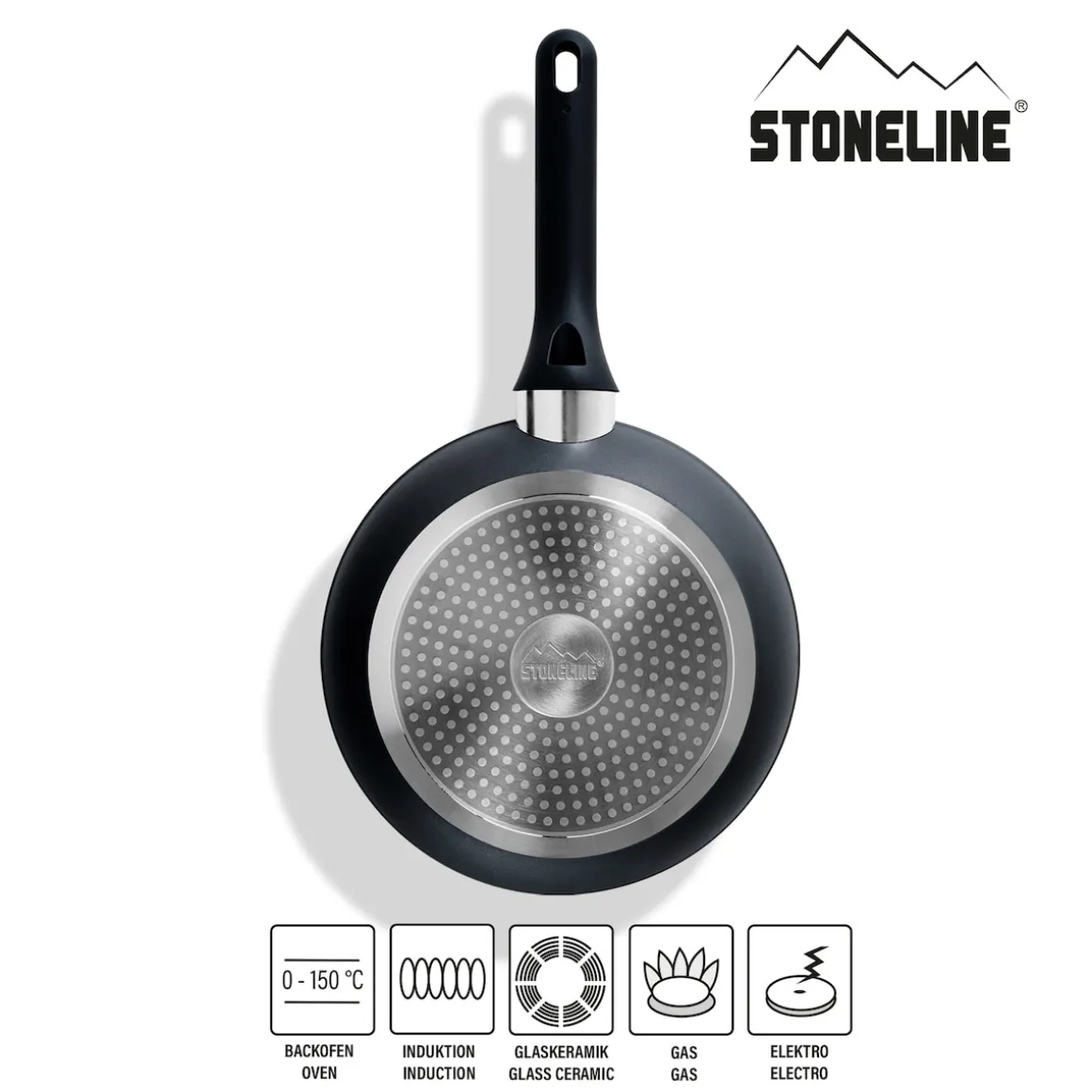 STONELINE Kochgeschirr-Set 11-teilig 18/20/24 Roségold | mit Deckeln