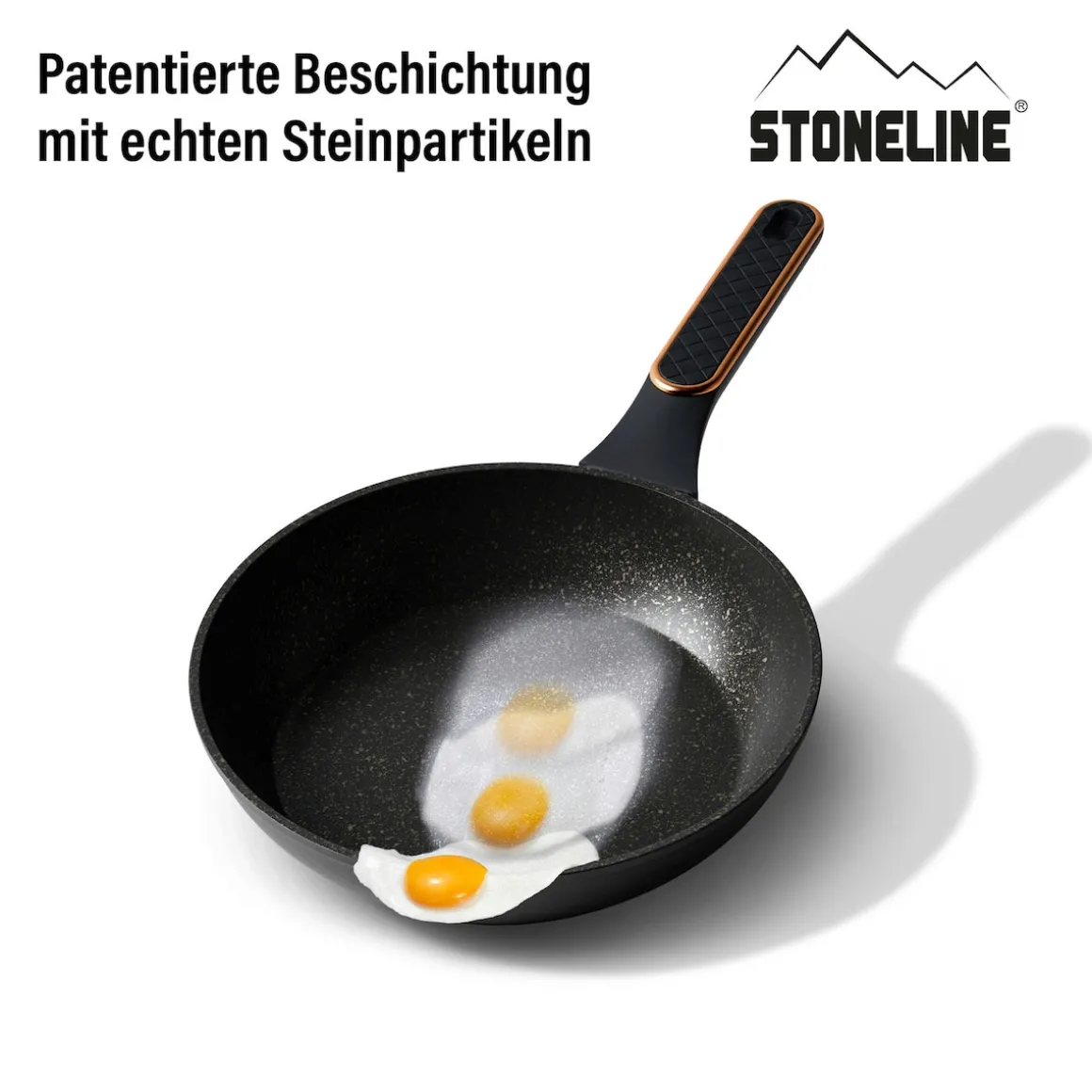 STONELINE Kochgeschirr-Set 11-teilig 18/20/24 Roségold | mit Deckeln