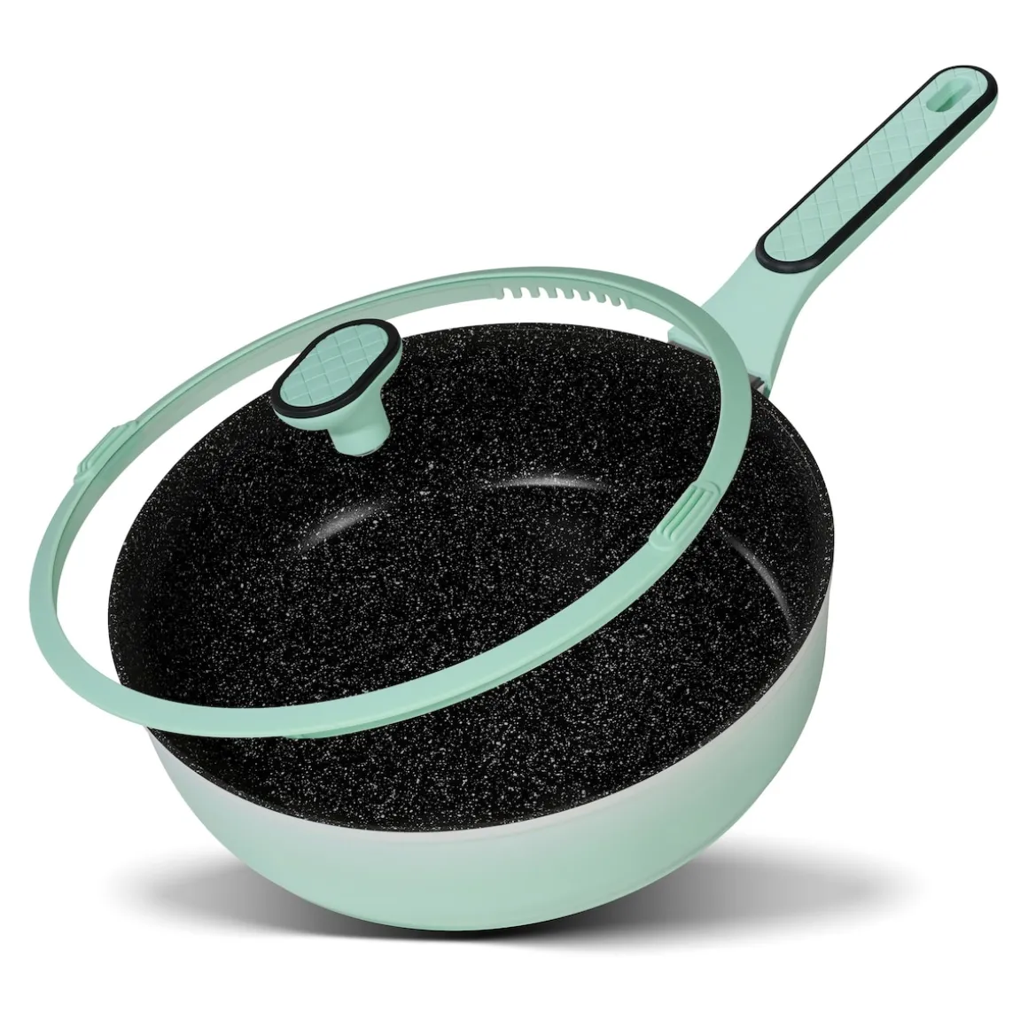 STONELINE Schmorpfanne 28 cm Mint | mit Deckel