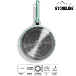 STONELINE Schmorpfanne 28 cm Mint | mit Deckel