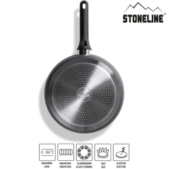 STONELINE Schmorpfanne 28 cm Roségold | mit Deckel