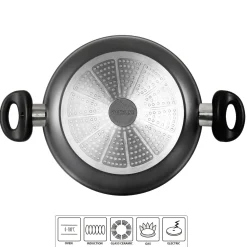 STONELINE Servierpfanne 24 cm | Schwarz