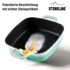 STONELINE Servierpfanne Eckig 20 cm Mint | mit Deckel