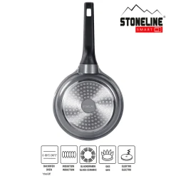 STONELINE SMART Pfannen-Set 6-teilig 20/24/28 mit abnehmbaren Griffen | ohne Deckel