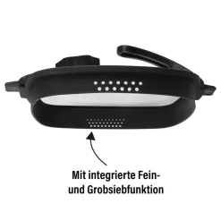 STONELINE SMELL WELL FUTURE Glasdeckel Eckig 24 cm mit SMELL WELL Funktion | Schwarz