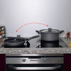 STONELINE Universal Glasdeckel Set 16/18/20 und 24/26/28 | Grau