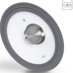 STONELINE Universal Glasdeckel 24/26/28 mit Aroma-Funktion | Grau