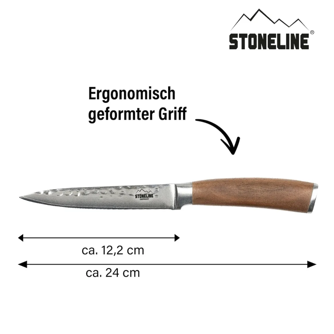 STONELINE Universalmesser 24 cm | 67 Lagen Damastmesser