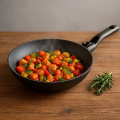 STONELINE Wokpfanne 30 cm mit abnehmbarem Griff | mit Deckel