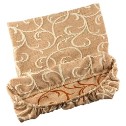 Stuhlhusse „Ornamente“, 2 Stück beige