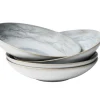 Suppenteller, Steinzeug TIEFER SEE Grau / Weiß