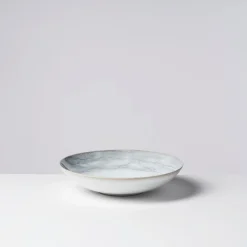 Suppenteller, Steinzeug TIEFER SEE Grau / Weiß