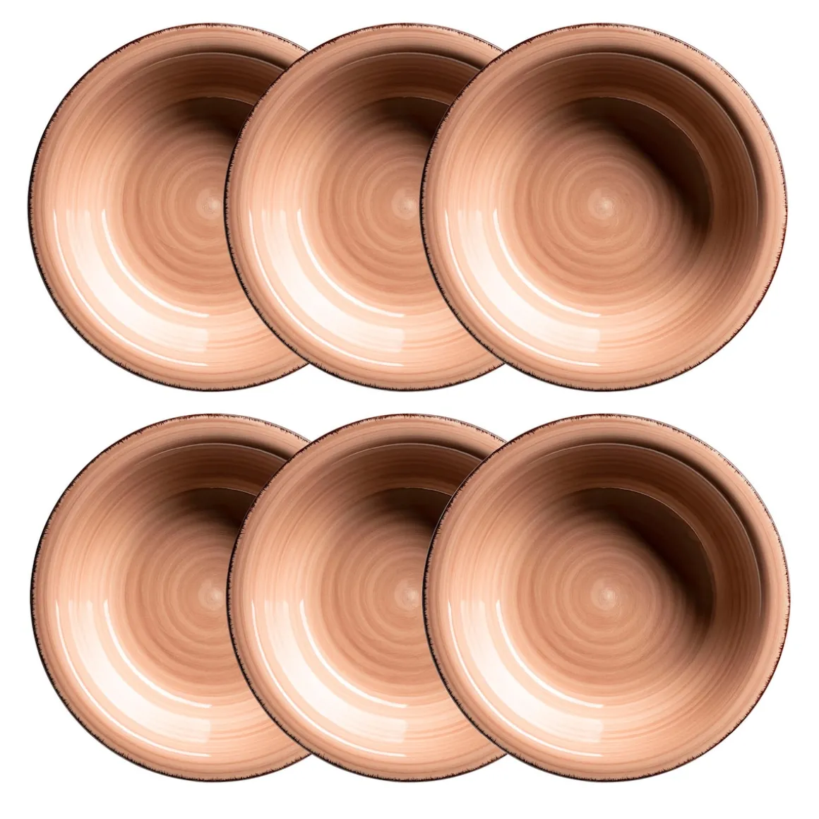 Suppenteller-Set, Steingut LUMACA Olivgrün