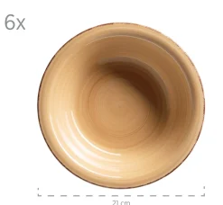 Suppenteller-Set, Steingut LUMACA Grau