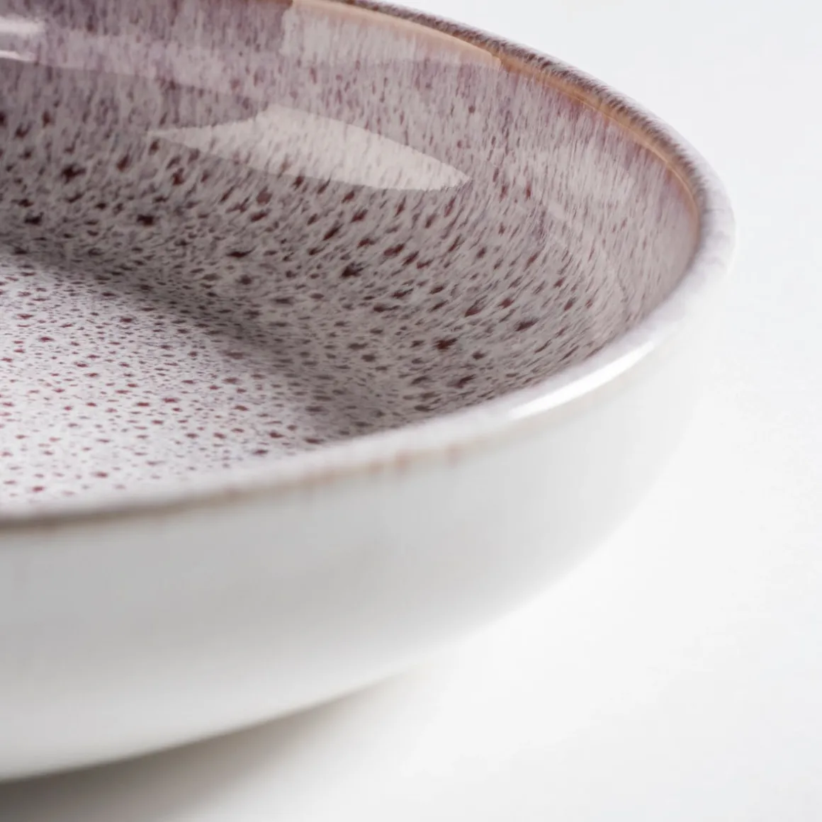 Suppenteller-Set, Steinzeug Alpenwiese Beere / Creme