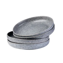 Suppenteller-Set, Steinzeug Moos'N'Stein Grau