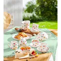 Tassen-Set „Kunterbunt“ mit Untertassen, 8-teilig, je 200 ml