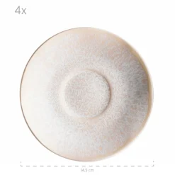 Tassen-Set, Steinzeug Frozen Weiß