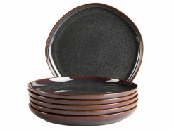 Teller Set, Steinzeug Cordelia Braun