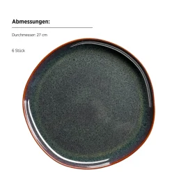 Teller Set, Steinzeug Cordelia Braun