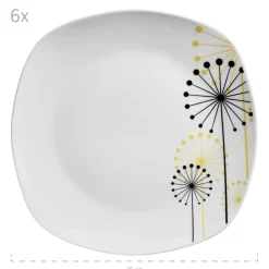 Tellerset, Porzellan Vanesa 6 x Speiseteller, 6 x Suppenteller, 6 x Dessertteller