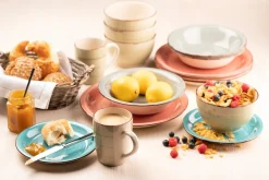 Teller-Set, Steingut Lumaca Dunkelblau