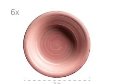 Teller-Set, Steingut Lumaca Koralle