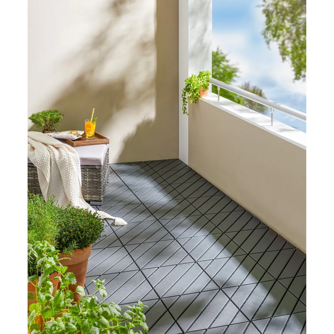 Terrassenfliesen, 8 Stück = 0,72 m² Design 3