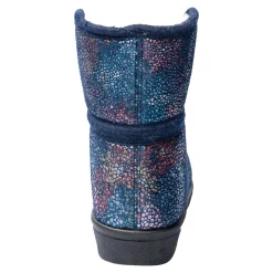 Thermo-Hausschuh „Fleur“ blau