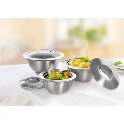 Thermoschüssel mit Deckel, Edelstahl 3 l