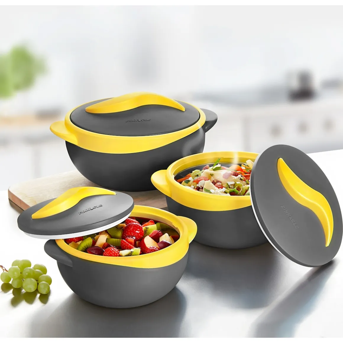 Thermoschüssel "Trend" Set bestehend aus 1000 ml, 1500 ml und 2500 ml