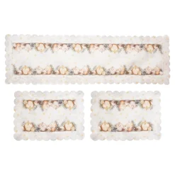 Tischläufer & Platzset, 2 Stück „Festtagskugeln“