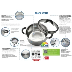 Topfset mit Abdampffunktion 