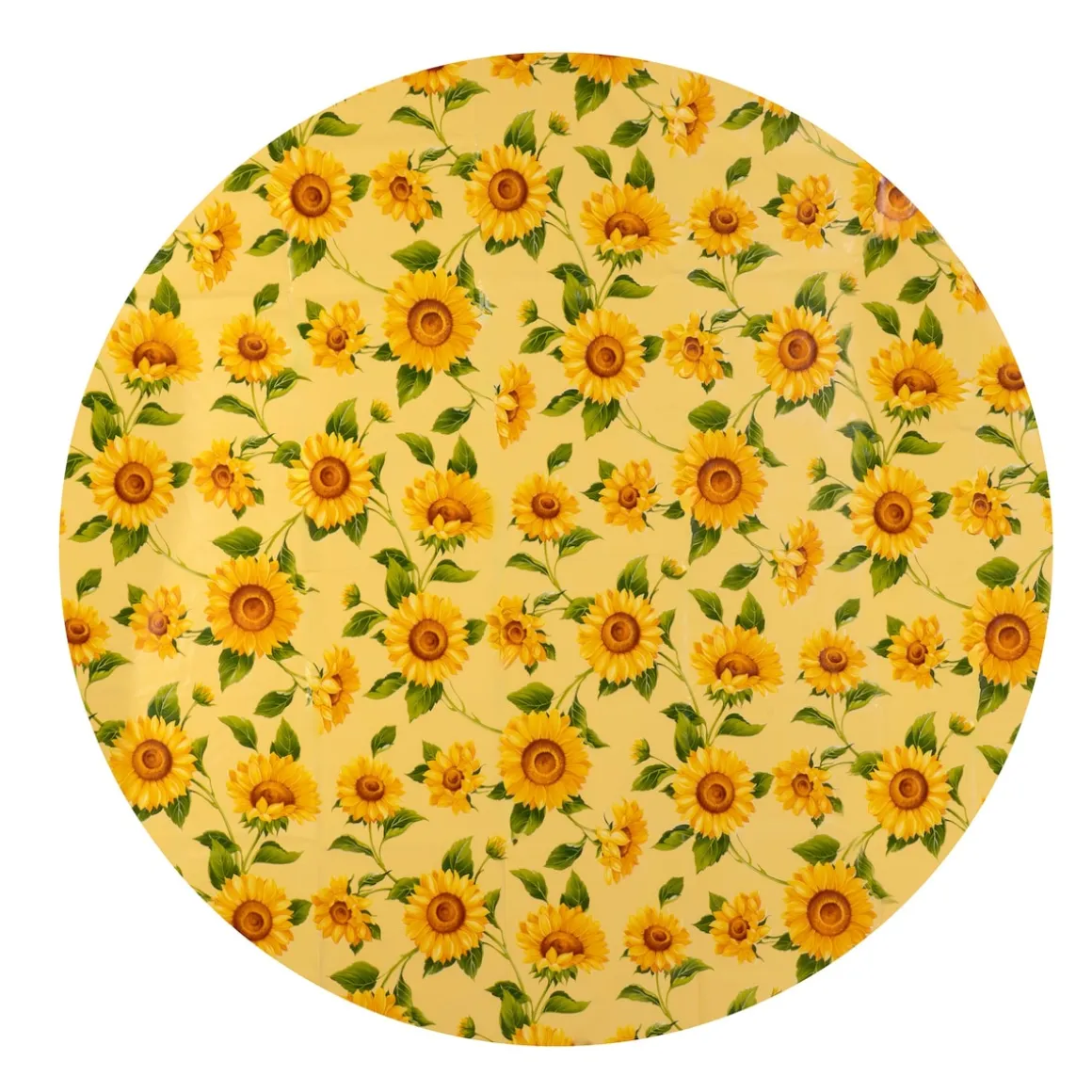 Wachstuch-Tischdecke "Sonnenblume" Ø 160 cm, rund