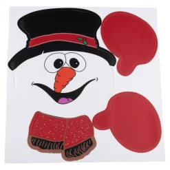 Weihnachtsdeko für den Gartenzaun Schneemann